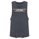 Junior's Top Gun Logo Distressed Festival Muscle Tee