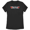 Women's Top Gun Shiny Chrome 3D Movie Logo T-Shirt