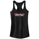 Junior's Top Gun Shiny Chrome 3D Movie Logo Racerback Tank Top