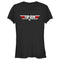 Junior's Top Gun Red and White Movie Logo T-Shirt