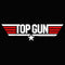 Junior's Top Gun Red and White Movie Logo Racerback Tank Top