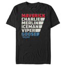 Men's Top Gun Character Name Stack T-Shirt