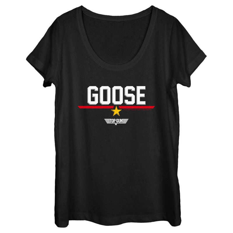 Women's Top Gun Nick "Goose" Bradshaw Logo Scoop Neck