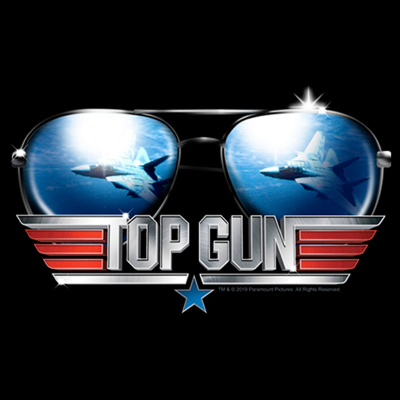 Junior's Top Gun Aviator Sunglasses Logo T-Shirt