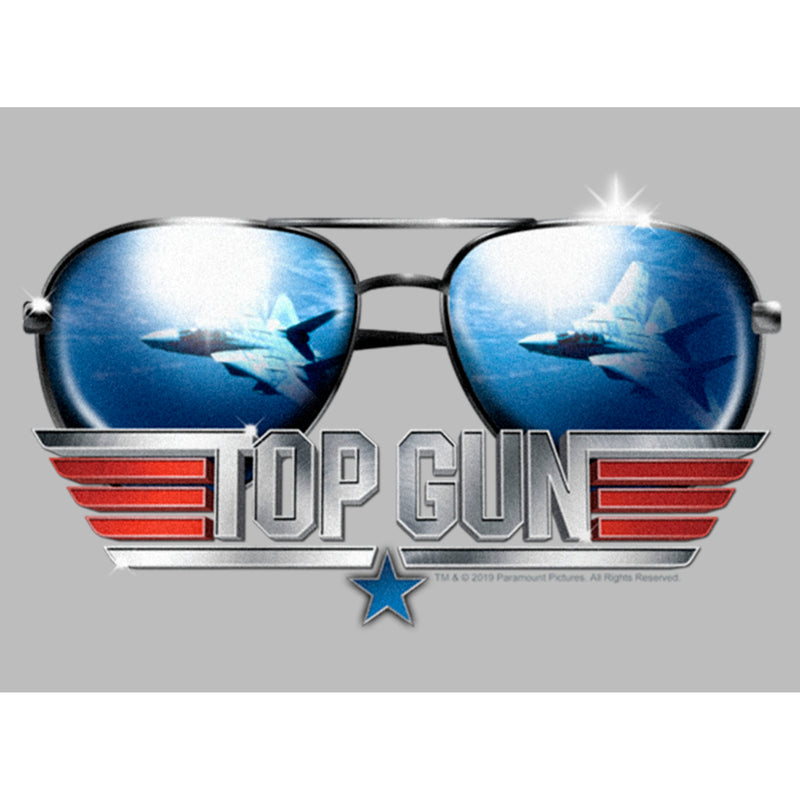 Girl's Top Gun Aviator Sunglasses Logo T-Shirt