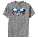 Boy's Top Gun Aviator Sunglasses Logo Performance Tee