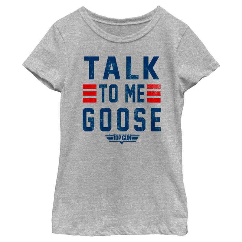 Girl's Top Gun Talk to Me Goose Quote T-Shirt