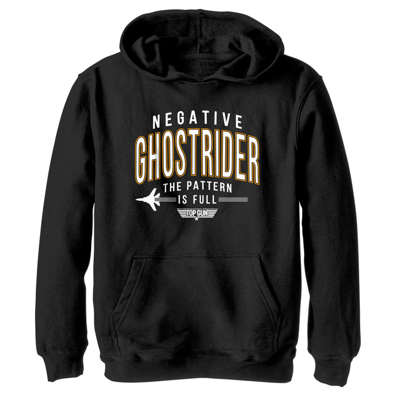 Boy's Top Gun Negative Ghost Rider the Pattern Is Full Pull Over Hoodie