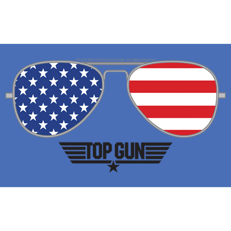 Men's Top Gun American Flag Aviator Sunglasses Logo T-Shirt