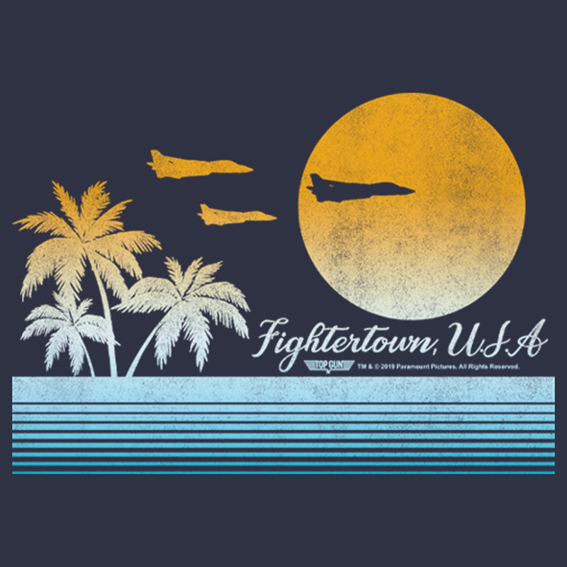 Women's Top Gun Retro Landscape Fightertown, USA T-Shirt