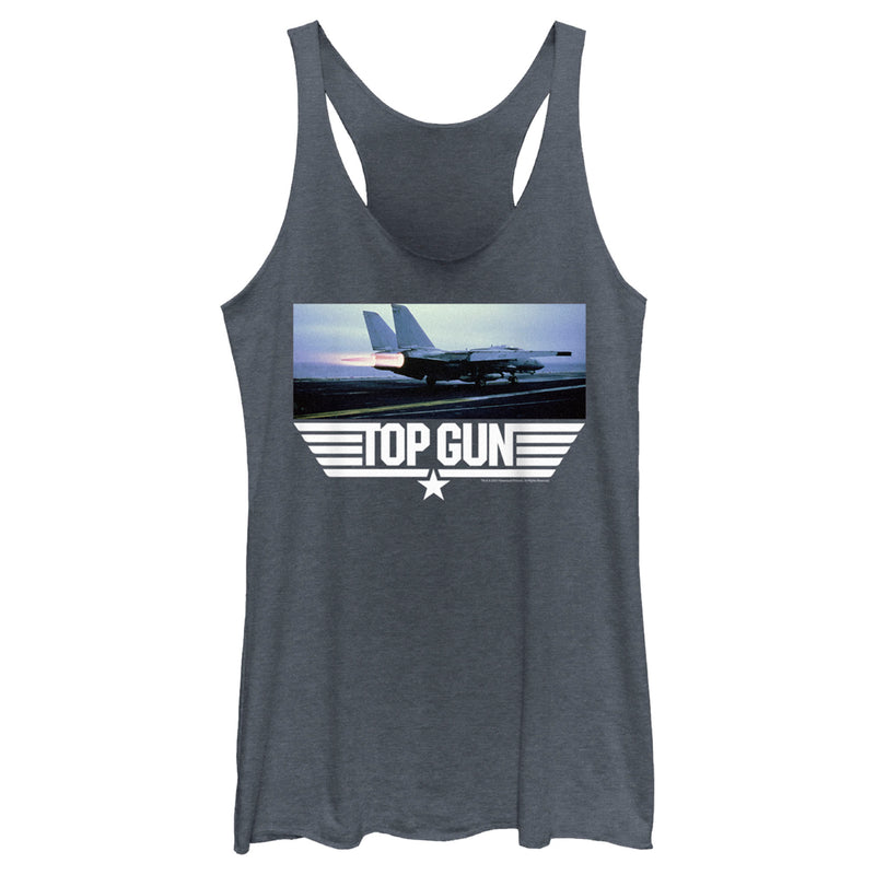 Women's Top Gun Fighter Jet Ready for Takeoff Racerback Tank Top