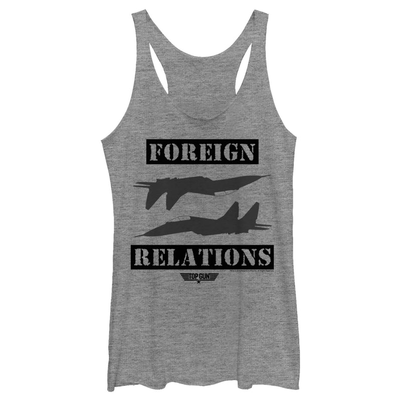 Women's Top Gun Keeping up Foreign Relations Racerback Tank Top