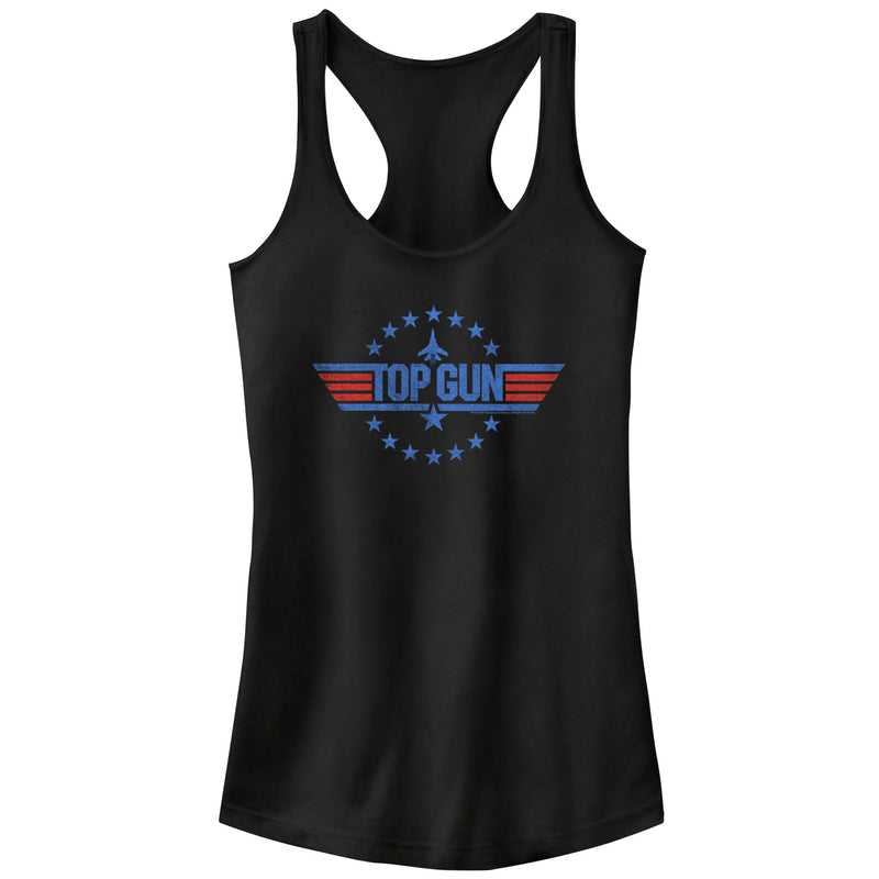 Junior's Top Gun Circle of Stars Logo Racerback Tank Top