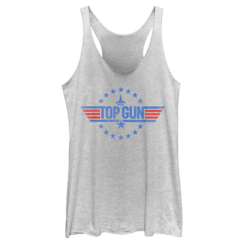 Women's Top Gun Circle of Stars Logo Racerback Tank Top