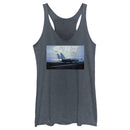 Women's Top Gun Fighter Jet Ready for Takeoff Distressed Racerback Tank Top