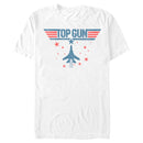 Men's Top Gun Fighter Jet and Stars Logo T-Shirt