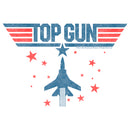 Men's Top Gun Fighter Jet and Stars Logo T-Shirt