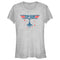 Junior's Top Gun Fighter Jet and Stars Logo T-Shirt