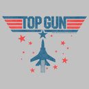 Women's Top Gun Fighter Jet and Stars Logo T-Shirt