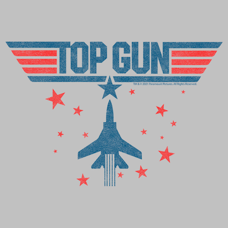 Women's Top Gun Fighter Jet and Stars Logo T-Shirt