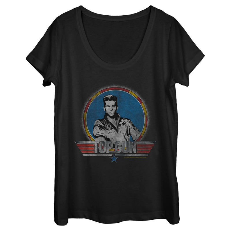 Women's Top Gun Retro Iceman Scoop Neck