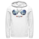 Men's Top Gun Aviator Sunglasses Reflection Logo Pull Over Hoodie