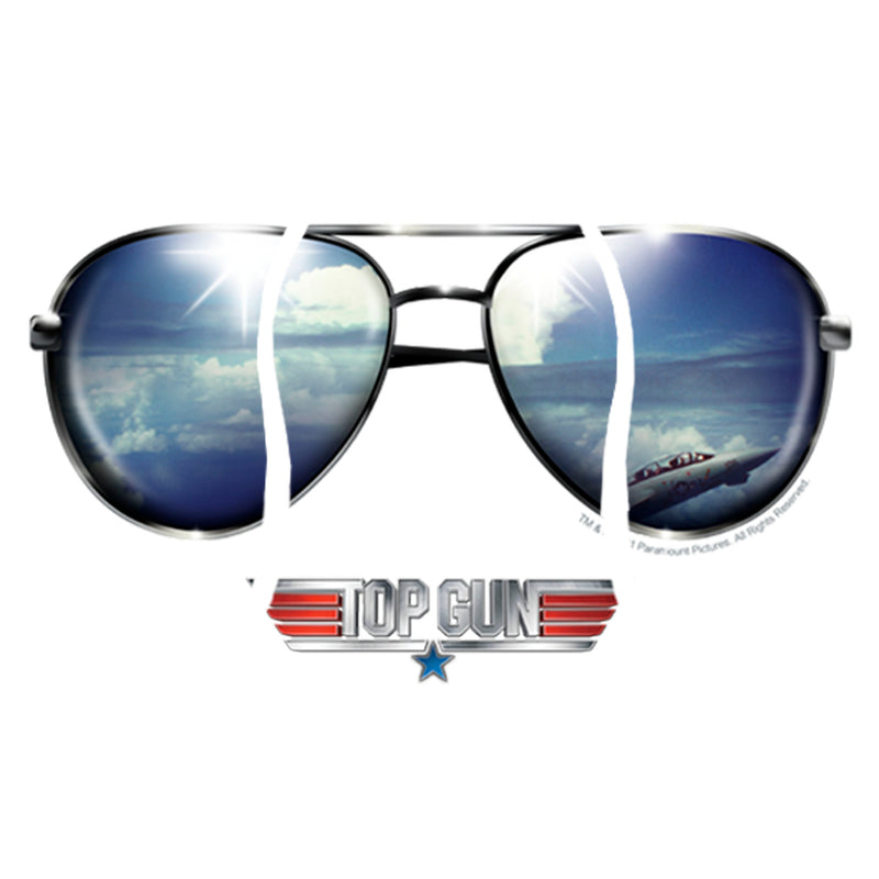 Men's Top Gun Aviator Sunglasses Reflection Logo Pull Over Hoodie