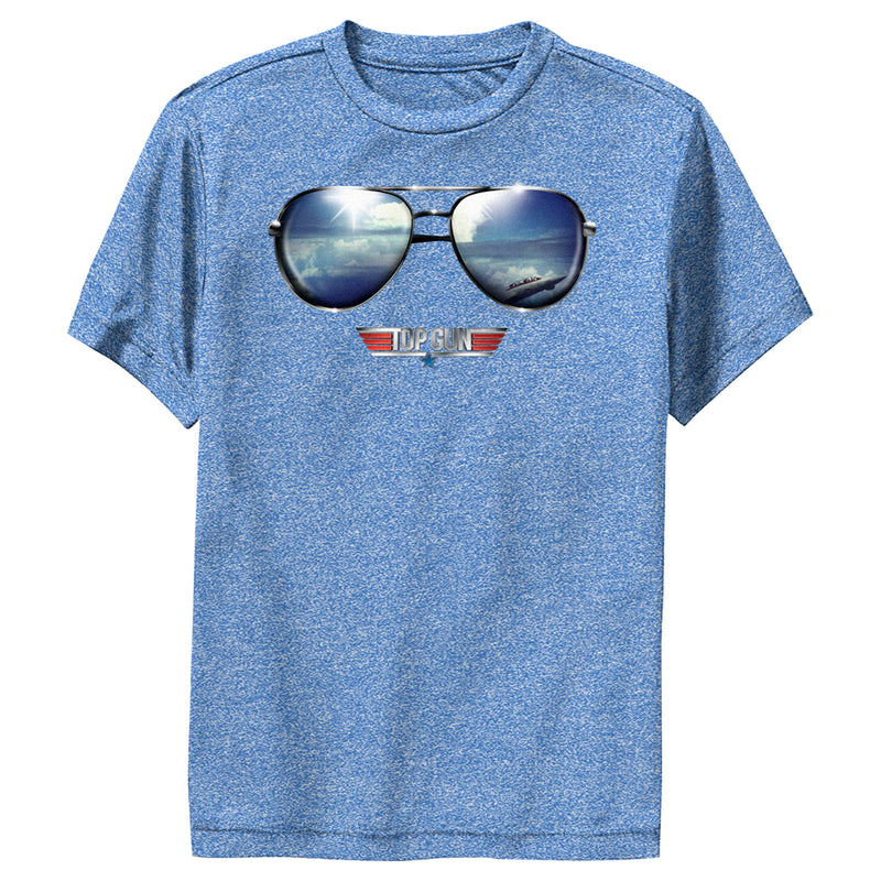 Boy's Top Gun Aviator Sunglasses Reflection Logo Performance Tee