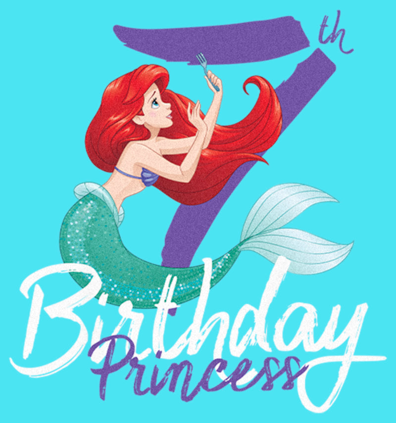 Girl's The Little Mermaid 7th Birthday Princess T-Shirt