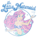 Men's The Little Mermaid Distressed Title and Ariel Baseball Tee