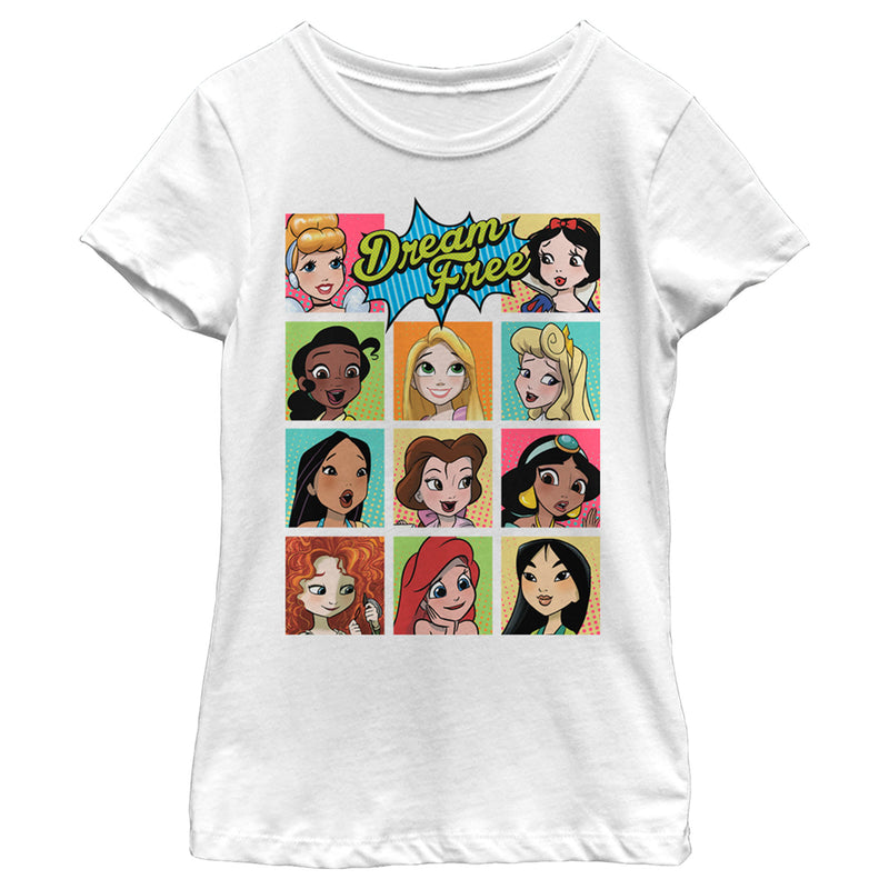 Girl's Disney Dream Free Squares T-Shirt