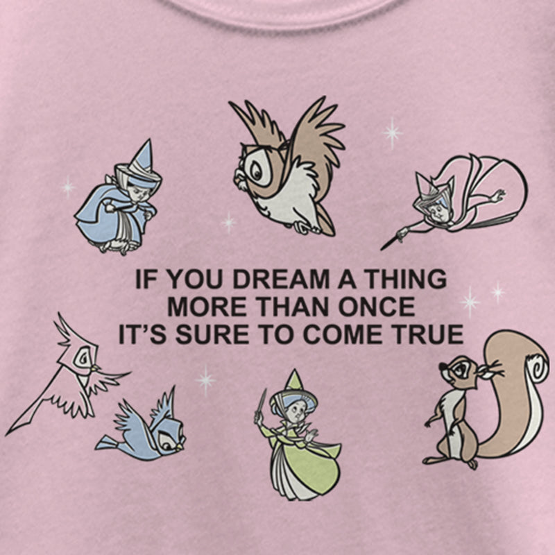 Girl's Sleeping Beauty Dream More Than Once Quote T-Shirt