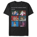 Men's Disney Princesses Dramatic Person Squares T-Shirt
