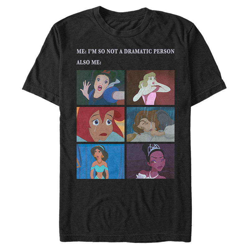 Men's Disney Princesses Dramatic Person Squares T-Shirt