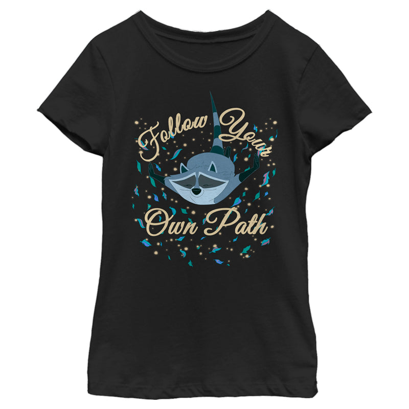 Girl's Pocahontas Meeko Follow Your Own Path T-Shirt