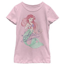Girl's Disney Ariel Watercolor Signature T-Shirt