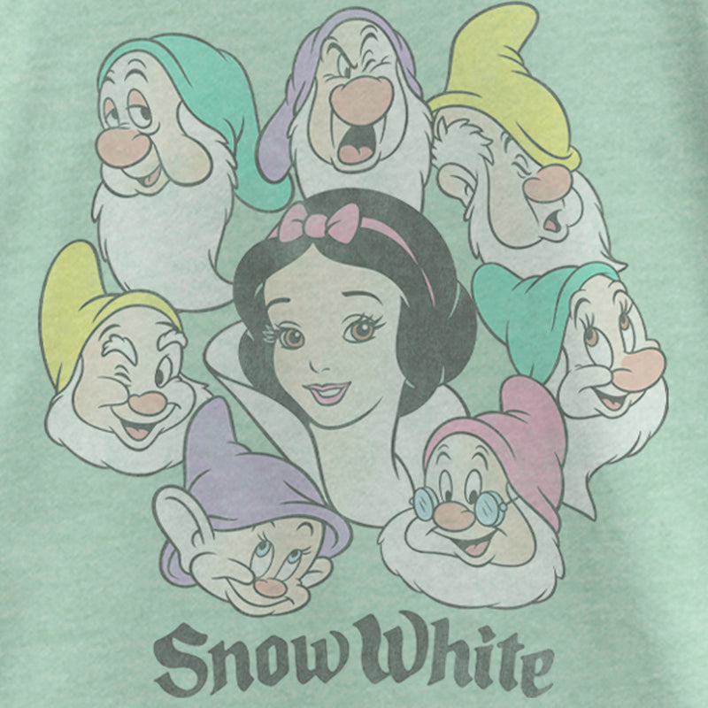 Girl's Snow White and the Seven Dwarfs Princess and Dwarf Group Portraits T-Shirt