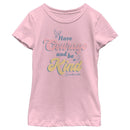 Girl's Cinderella Be Kind Quote T-Shirt