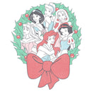 Women's Disney Princesses Princesses Christmas Wreath T-Shirt