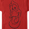 Men's The Little Mermaid Sebastian Face Outline T-Shirt