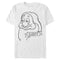 Men's Snow White and the Seven Dwarfs Sleepy Line Art T-Shirt