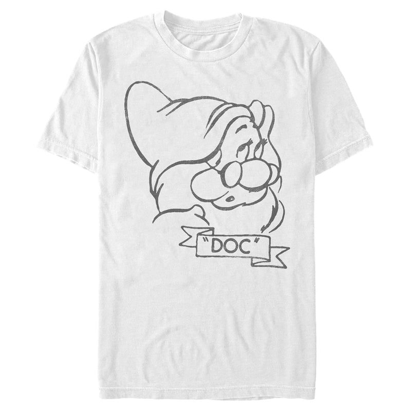 Men's Snow White and the Seven Dwarfs Doc Line Art T-Shirt