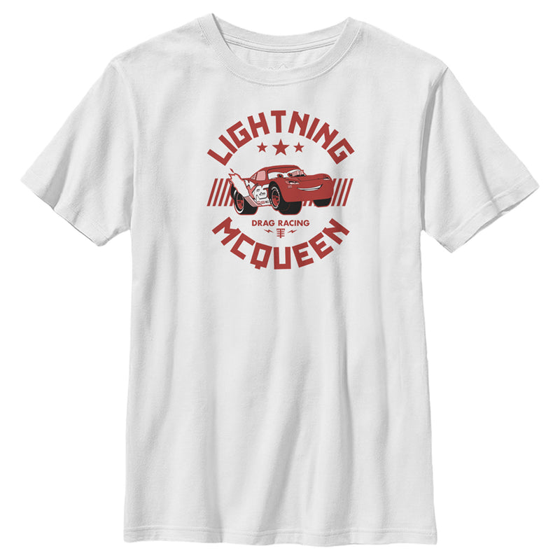 Boy's Cars Lightning McQueen Drag Racing T-Shirt