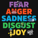 Girl's Inside Out Fear Anger Sadness Disgust Joy T-Shirt