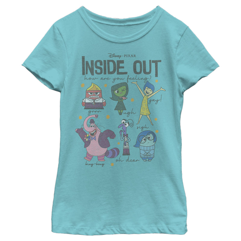 Girl's Inside Out How Are You Feeling Exclamations Distressed T-Shirt