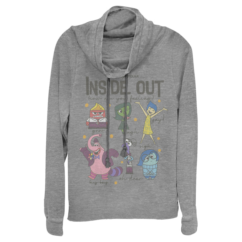 Junior's Inside Out Feeling Emotions and Bing Bong Cowl Neck Sweatshirt