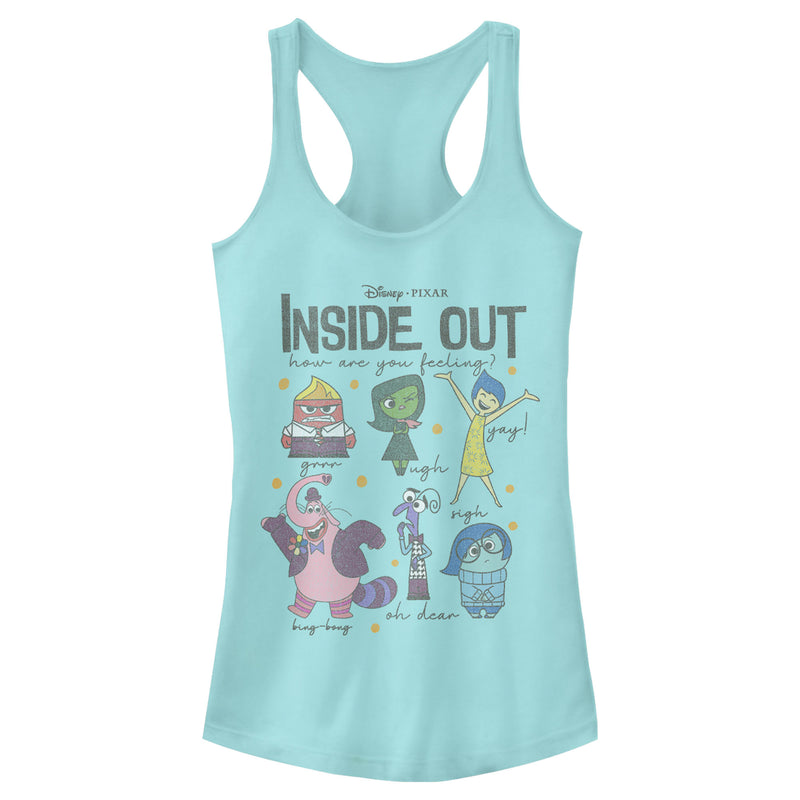 Junior's Inside Out Feeling Emotions and Bing Bong Racerback Tank Top