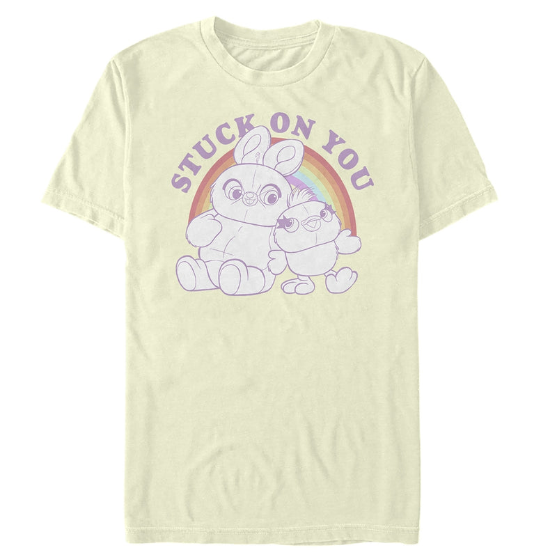 Men's Toy Story Ducky & Bunny Stuck on You Rainbow T-Shirt