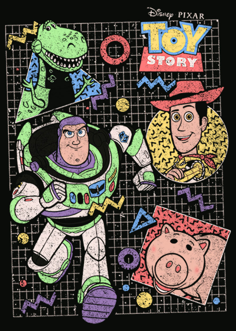 Men's Toy Story 90s Pop Character Grid T-Shirt