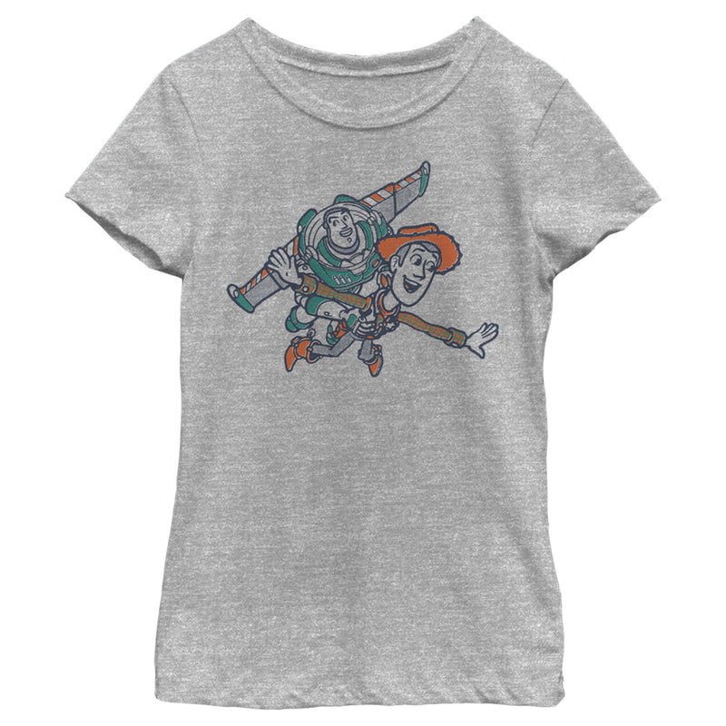 Girl's Toy Story Woody and Buzz Fly With Me T-Shirt